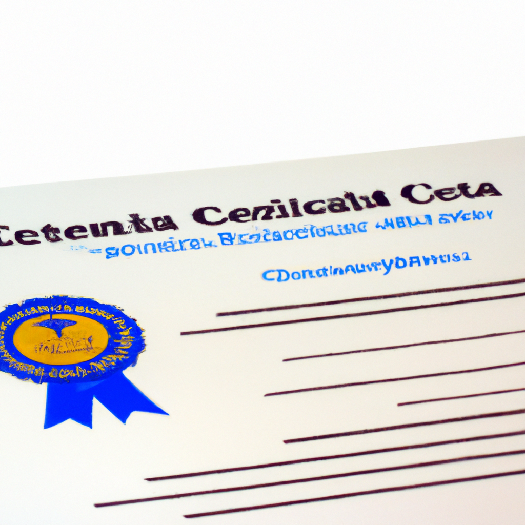 Certificato eccellenza